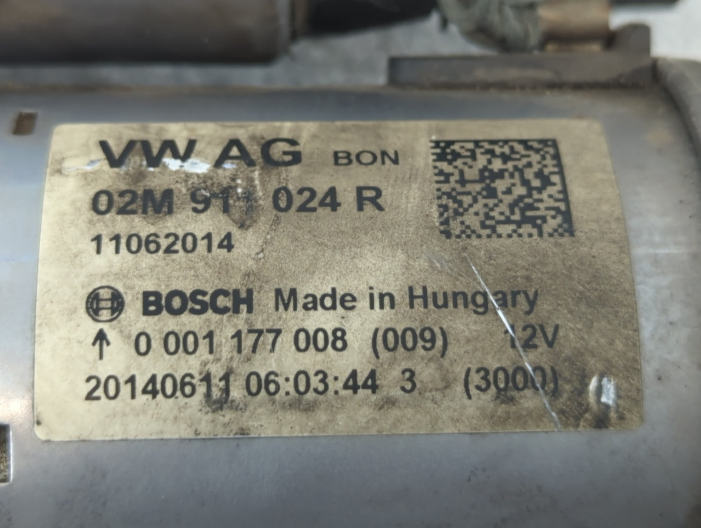 2014-2020 Volkswagen Passat Car Starter Motor Solenoid OEM P/N:02M 911 024 R Fits OEM Used Auto Parts - Oemusedautoparts1.co