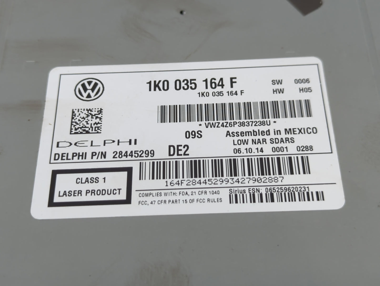 2013-2015 Volkswagen Passat Am Fm Cd Player Radio Receiver - Oemusedautoparts1.com