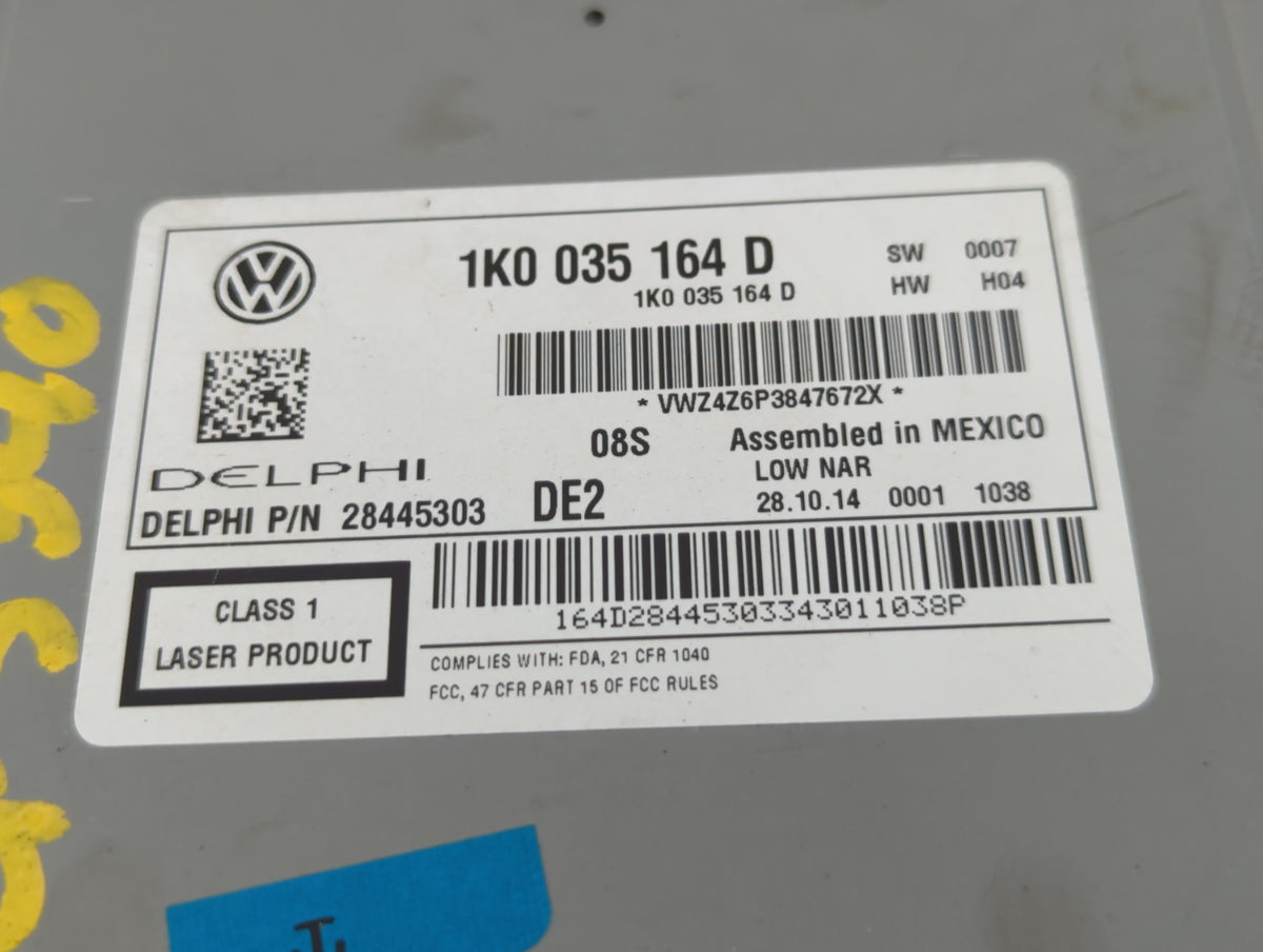 2012-2015 Volkswagen Passat Am Fm Cd Player Radio Receiver 764456 - Oemusedautoparts1.com