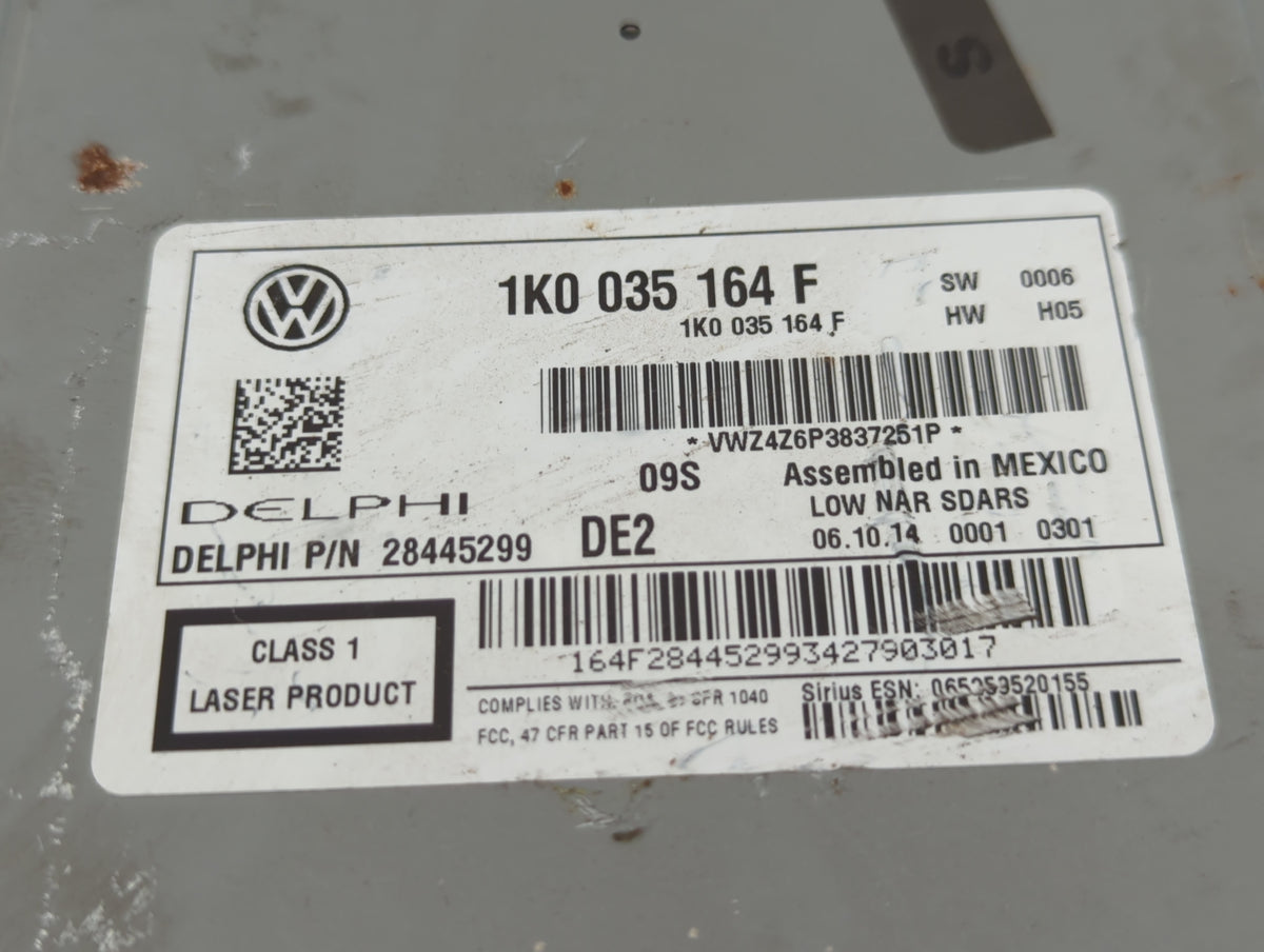 2012-2015 Volkswagen Passat Am Fm Cd Player Radio Receiver 767121 - Oemusedautoparts1.com