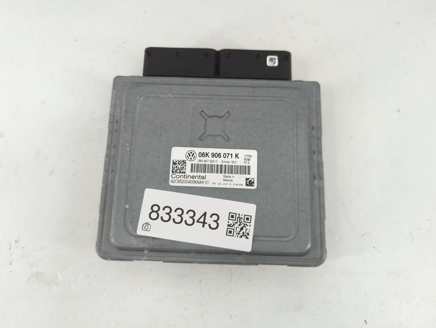 2015 Volkswagen Passat PCM Engine Control Computer ECU ECM PCU OEM P/N:06K 906 071 K Fits OEM Used Auto Parts - Oemusedautop
