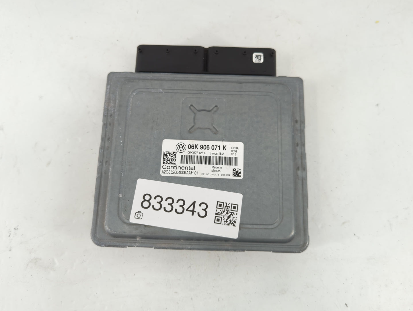 2015 Volkswagen Passat PCM Engine Control Computer ECU ECM PCU OEM P/N:06K 906 071 K Fits OEM Used Auto Parts - Oemusedautop