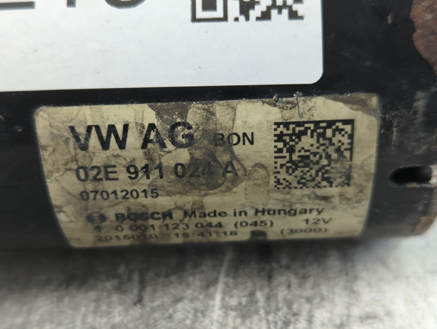 2012-2015 Volkswagen Passat Car Starter Motor Solenoid OEM P/N:02E 911 024 A Fits Fits 2009 2010 2011 2012 2013 2014 2015 20