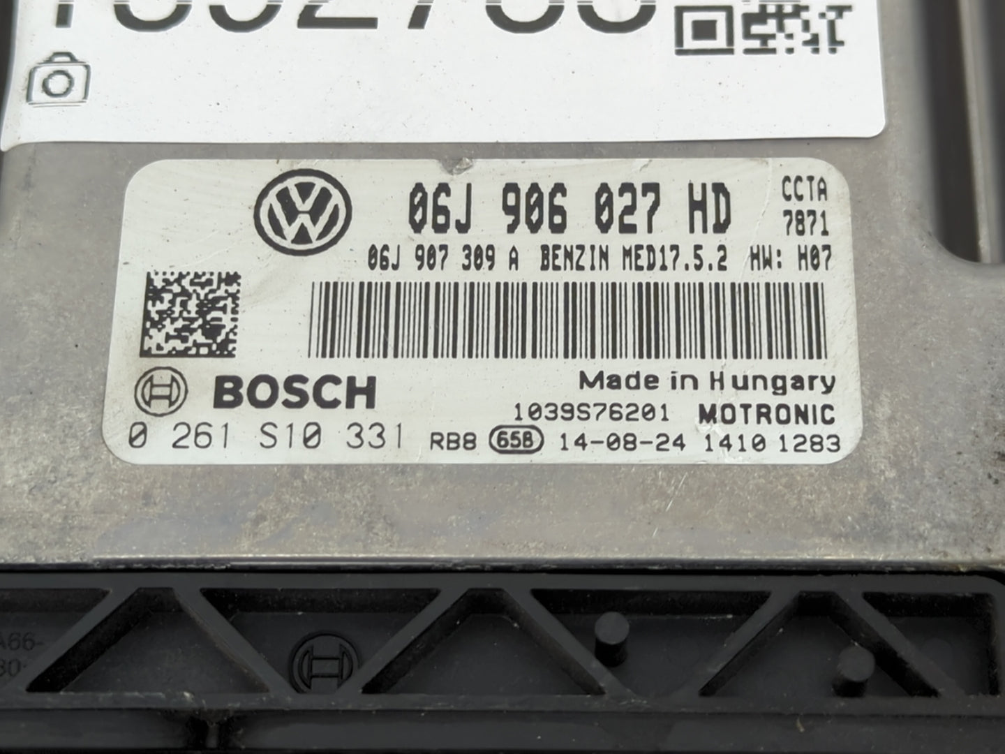 2014-2015 Volkswagen Tiguan PCM Engine Control Computer ECU ECM PCU OEM P/N:06J 906 027 HD 0 261 S10 331 Fits Fits 2014 2015