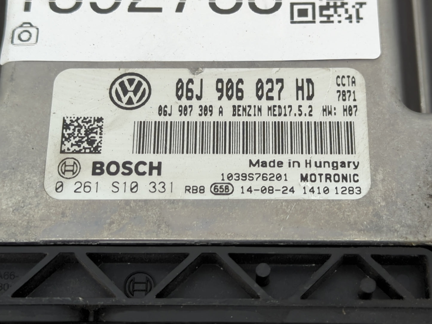 2014-2015 Volkswagen Tiguan PCM Engine Control Computer ECU ECM PCU OEM P/N:06J 906 027 HD 0 261 S10 331 Fits Fits 2014 2015