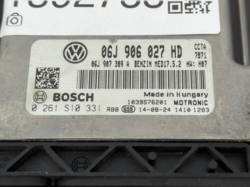 2014-2015 Volkswagen Tiguan PCM Engine Control Computer ECU ECM PCU OEM P/N:06J 906 027 HD 0 261 S10 331 Fits Fits 2014 2015 OEM Used Auto Parts