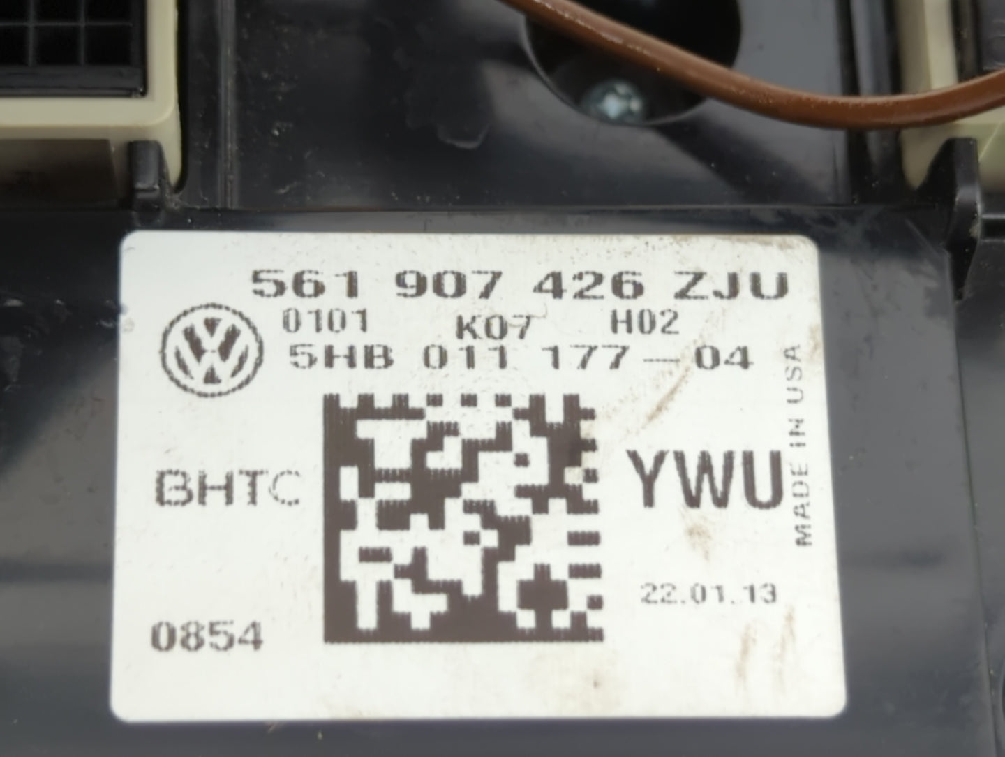 2013-2015 Volkswagen Tiguan Climate Control Module Temperature AC/Heater Replacement P/N:561 907 426 561 907 426 B Fits OEM 