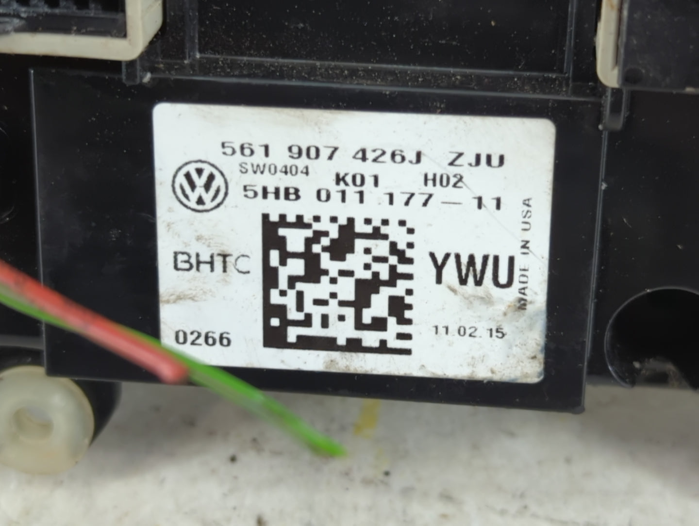 2013-2015 Volkswagen Tiguan Climate Control Module Temperature AC/Heater Replacement P/N:561 907 426J Fits Fits 2013 2014 20