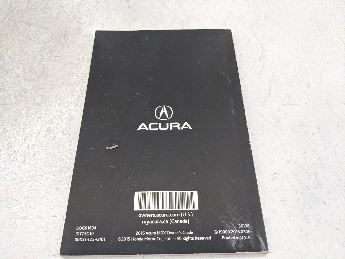 2016 Acura Mdx Owners Manual Book Guide OEM Used Auto Parts - Oemusedautoparts1.com