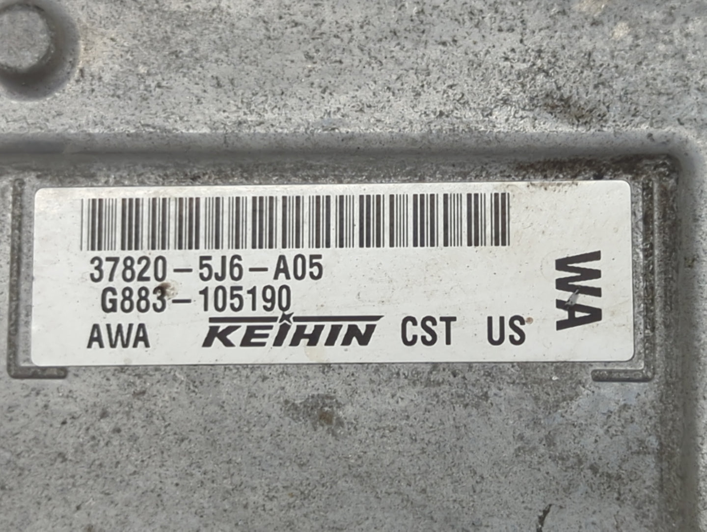 2016 Acura Mdx PCM Engine Control Computer ECU ECM PCU OEM P/N:37820-5J6-A05 G883-105190 Fits OEM Used Auto Parts - Oemuseda