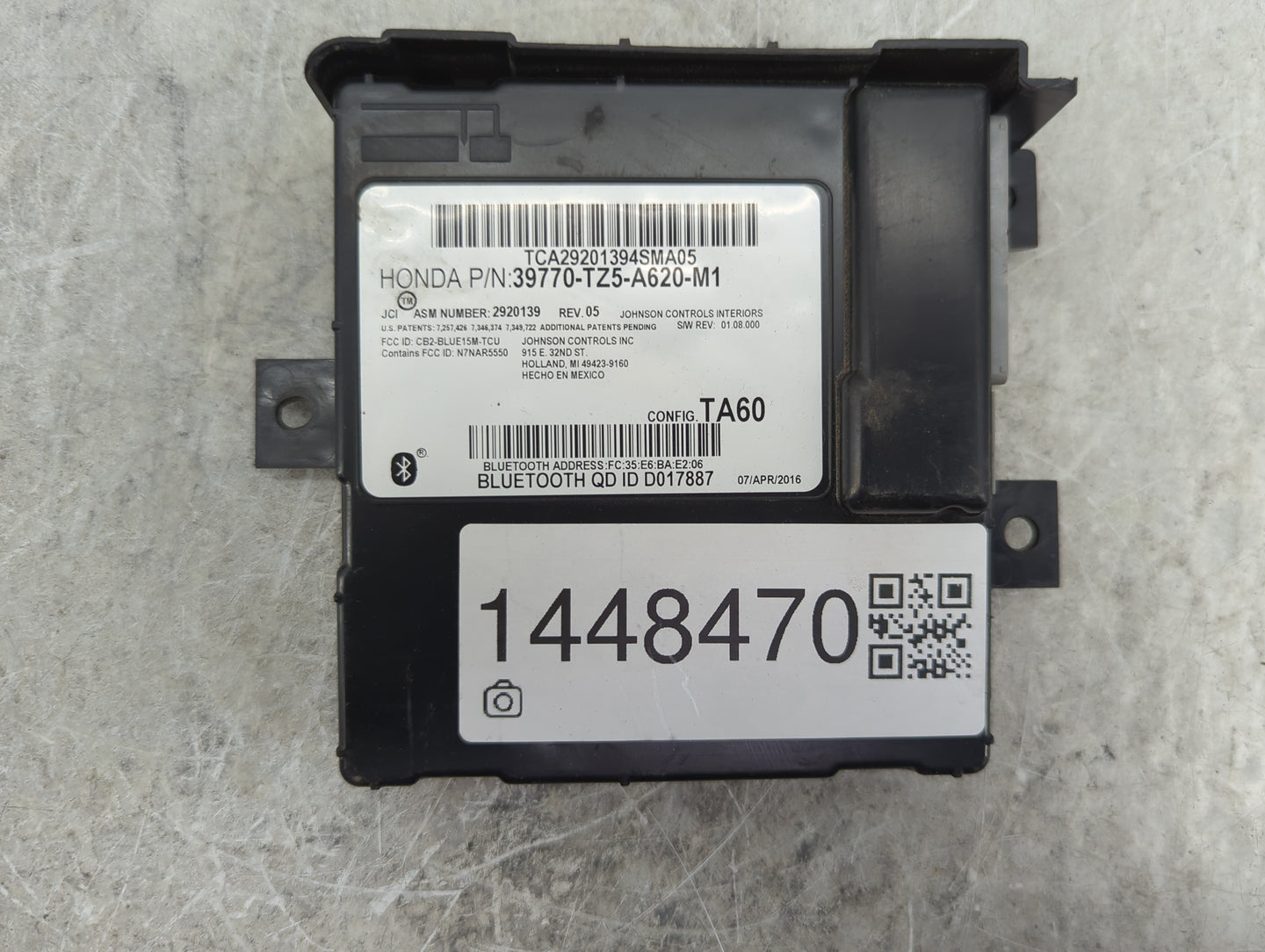 2016-2019 Acura Mdx Communication Control Module - Oemusedautoparts1.com