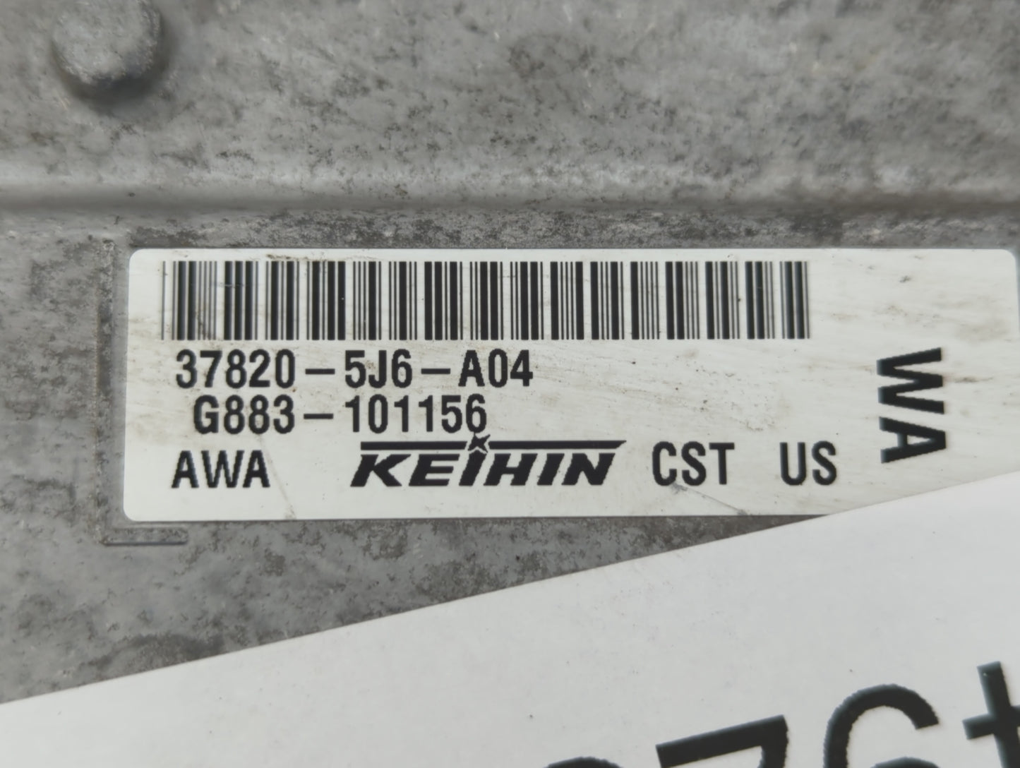 2016 Acura Mdx PCM Engine Control Computer ECU ECM PCU OEM P/N:37820-5J6-A04 Fits OEM Used Auto Parts - Oemusedautoparts1.co