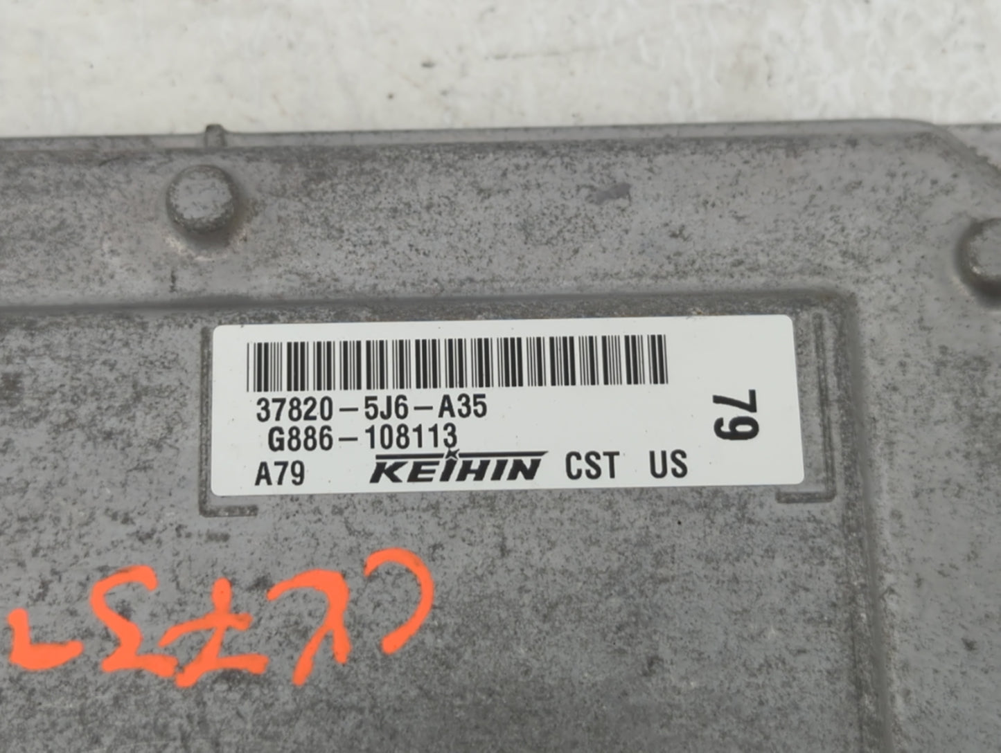 2016 Acura Mdx PCM Engine Control Computer ECU ECM PCU OEM P/N:37820-5J6-A35 Fits OEM Used Auto Parts - Oemusedautoparts1.co
