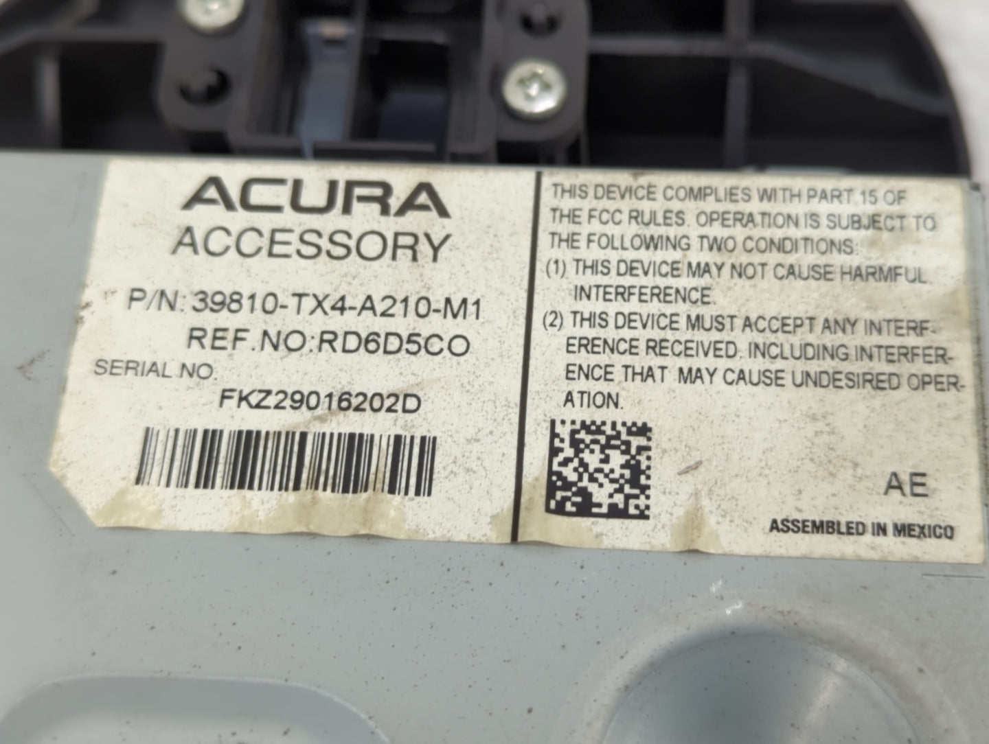 2016-2018 Acura Rdx Information Display Screen - Oemusedautoparts1.com