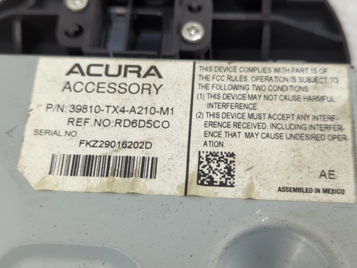 2016-2018 Acura Rdx Information Display Screen - Oemusedautoparts1.com