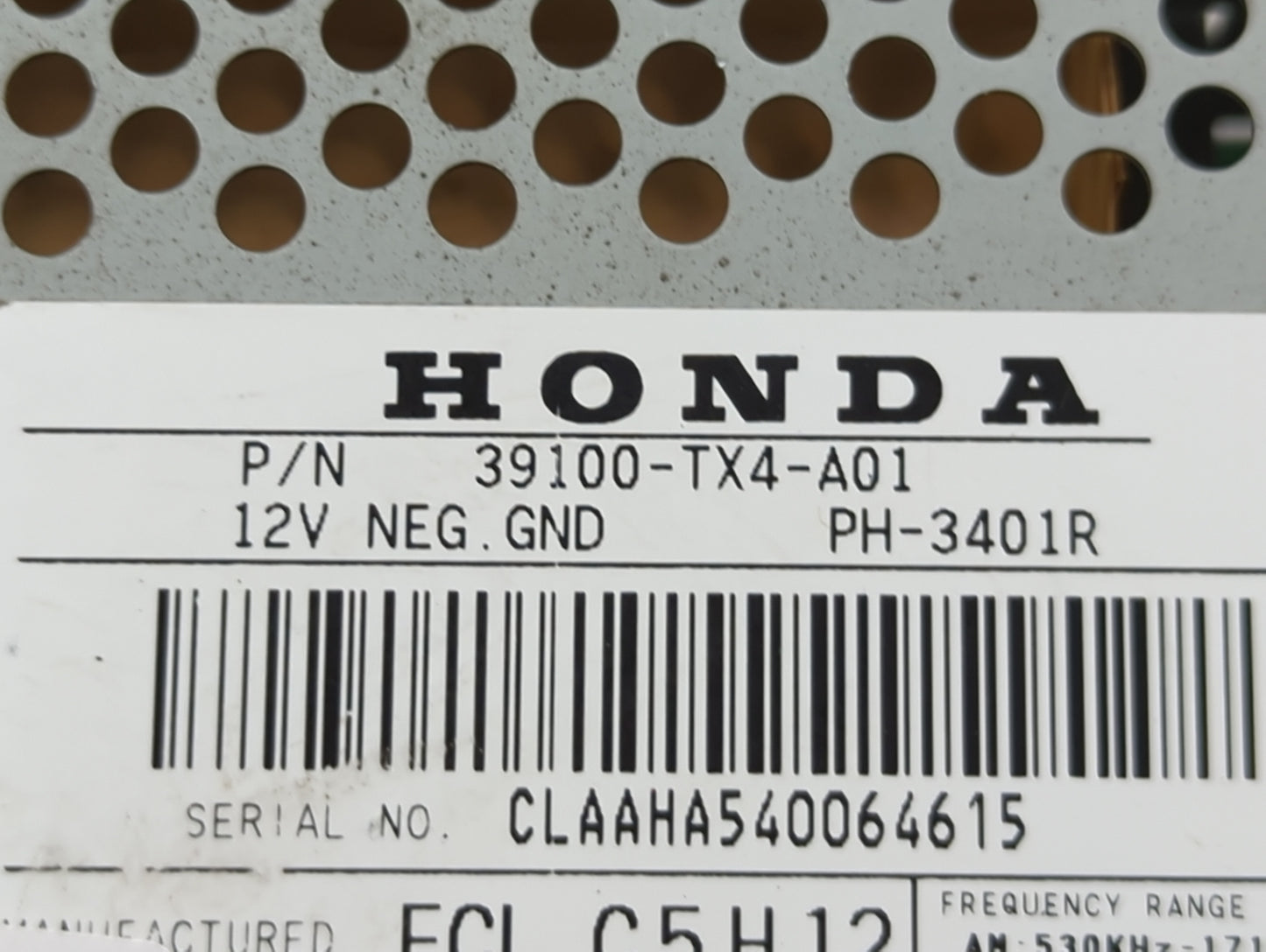 2013-2018 Acura Rdx Radio AM FM Cd Player Receiver Replacement P/N:39100-TX4-A01 PH-3401R Fits Fits 2013 2014 2015 2016 2017