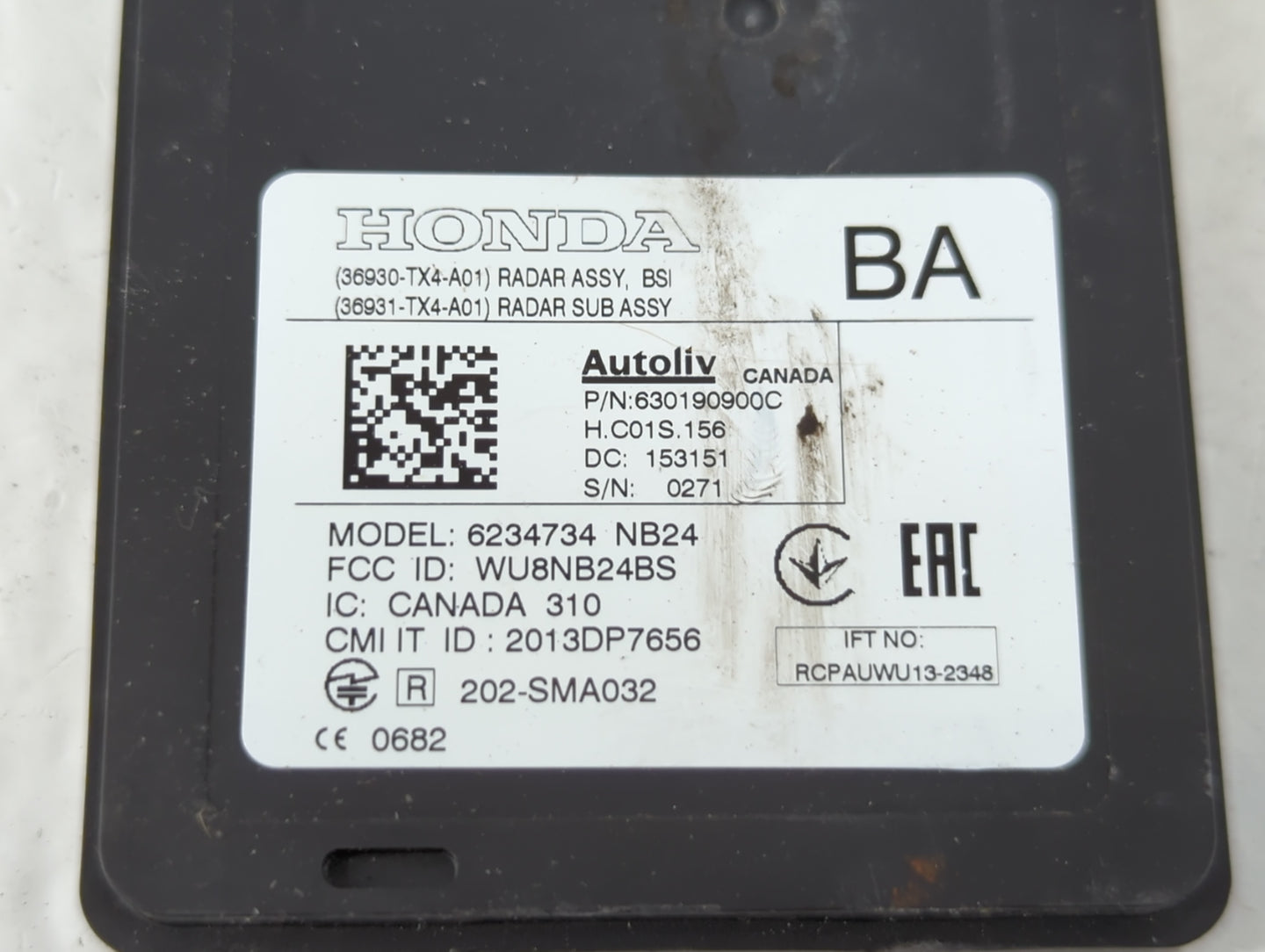 2016-2018 Acura Rdx Back Up Sensor Backup Camera - Oemusedautoparts1.com