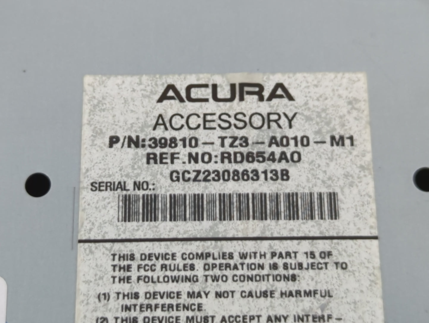 2015-2018 Acura Tlx Radio AM FM Cd Player Receiver Replacement P/N:39810-TZ3-A010-M1 Fits Fits 2015 2016 2017 2018 OEM Used 
