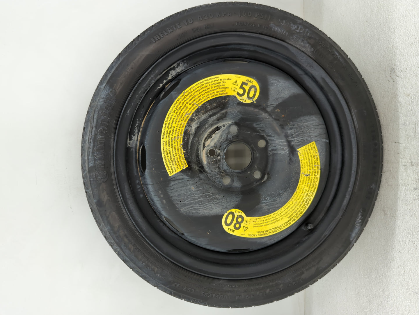 2016 Audi A3 Spare Donut Tire Wheel Rim Oem - Oemusedautoparts1.com