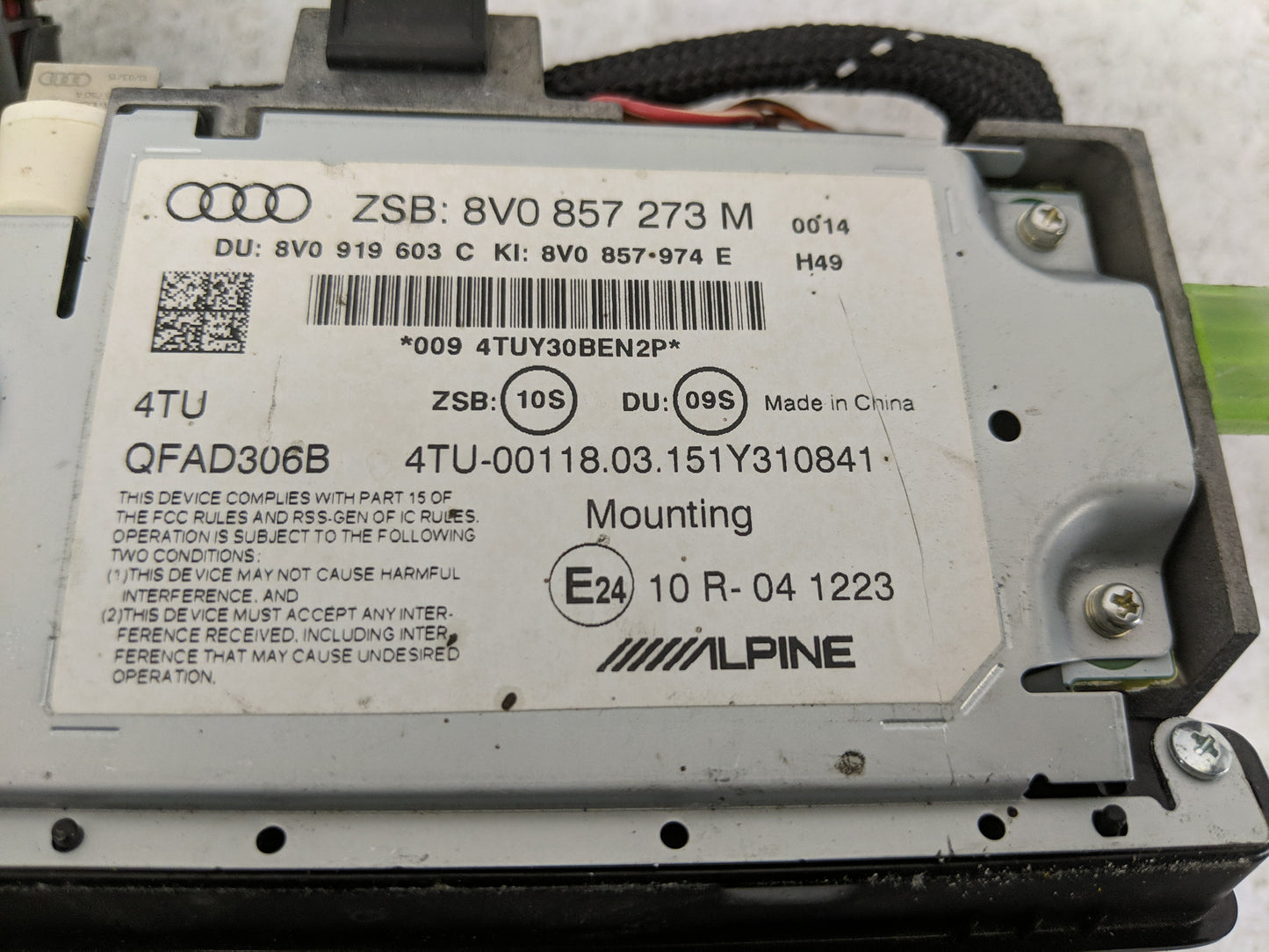 2015-2017 Audi A3 Information Display Screen 1275577 - Oemusedautoparts1.com