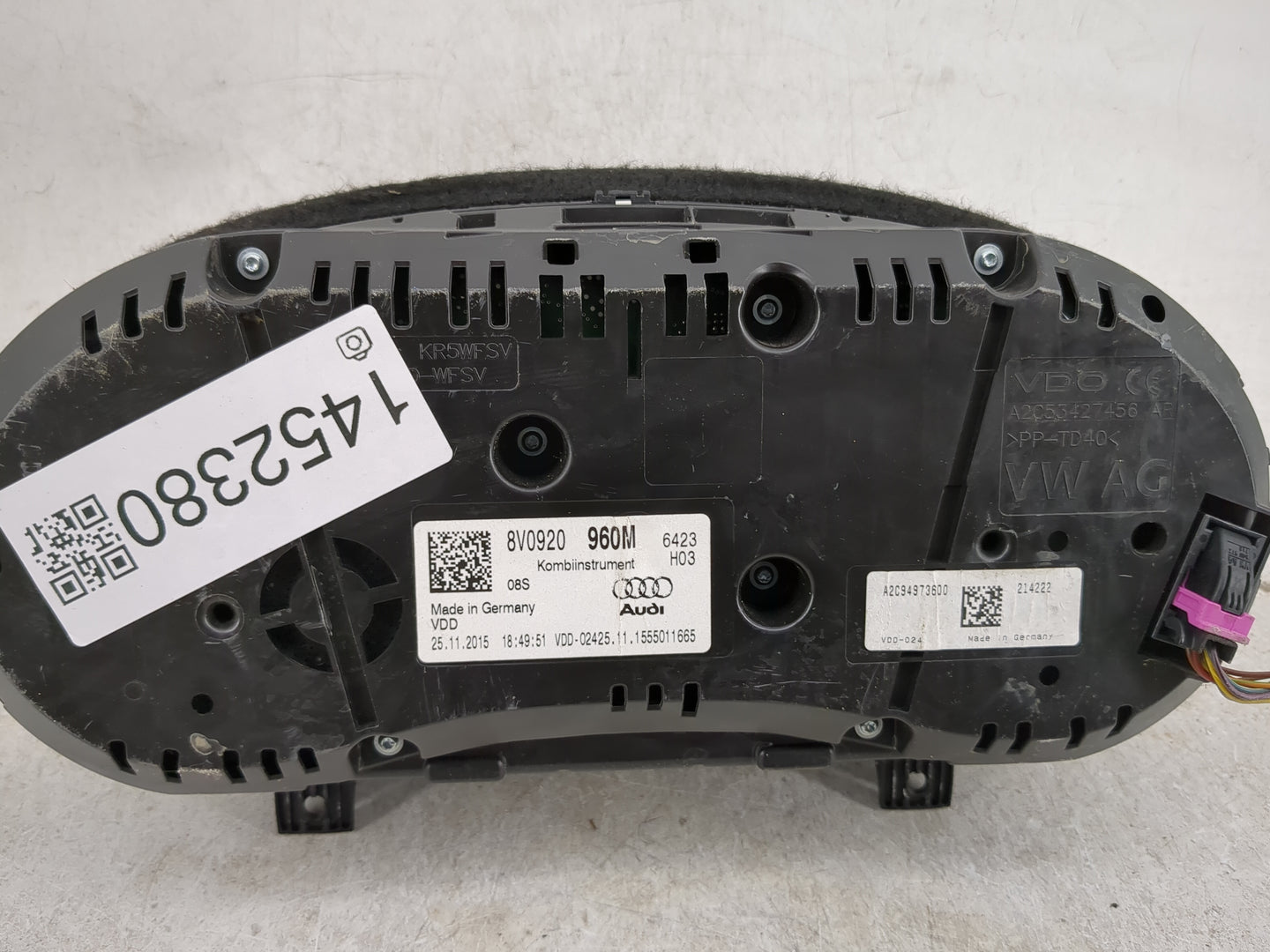 2015-2018 Audi A3 Instrument Cluster Speedometer Gauges Miles: Fits Fits 2015 2016 2017 2018 OEM Used Auto Parts - Oemusedau