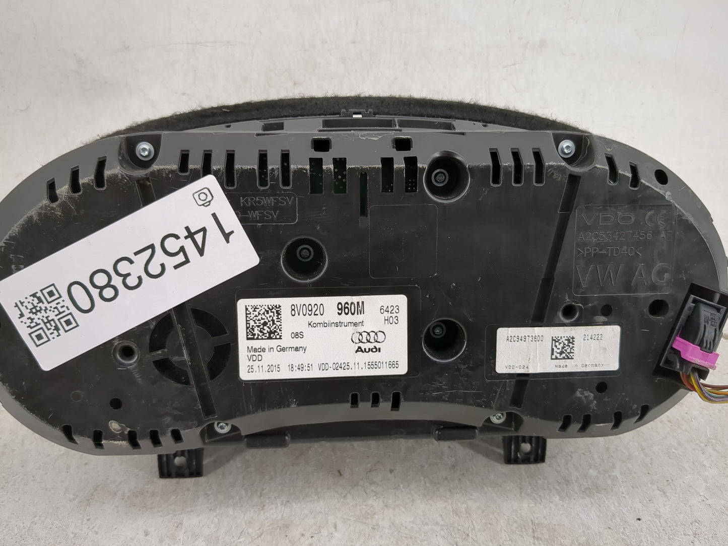 2015-2018 Audi A3 Instrument Cluster Speedometer Gauges Miles: Fits Fits 2015 2016 2017 2018 OEM Used Auto Parts - Oemusedau