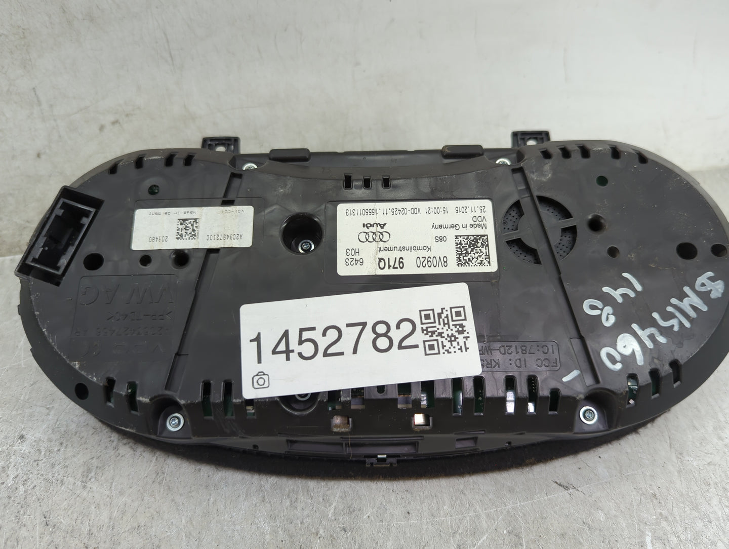 2016 Audi A3 Instrument Cluster Speedometer Gauges P/N:8V0920971Q A2C30811001 0046417 Miles:40K Fits OEM Used Auto Parts - O