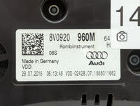 2015-2018 Audi A3 Instrument Cluster Speedometer Gauges P/N:8V0920960M Fits Fits 2015 2016 2017 2018 OEM Used Auto Parts - O