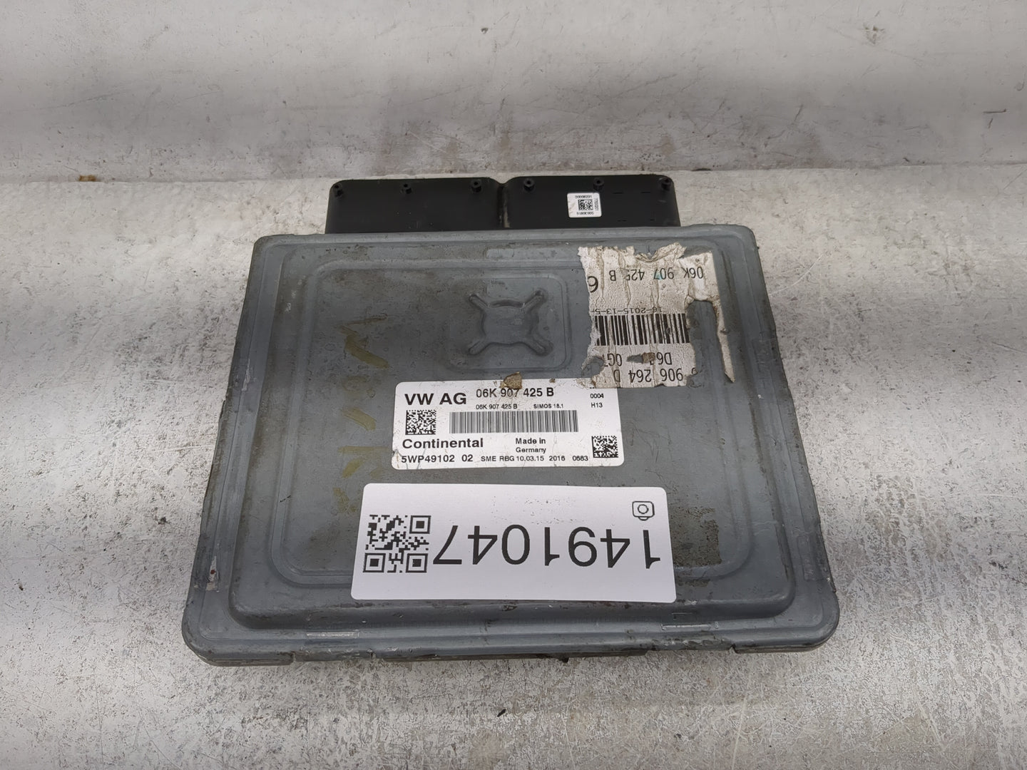 2016-2018 Audi A3 PCM Engine Control Computer ECU ECM PCU OEM P/N:06K907425B 5WP49102, SIMOS18.1 Fits Fits 2016 2017 2018 OE