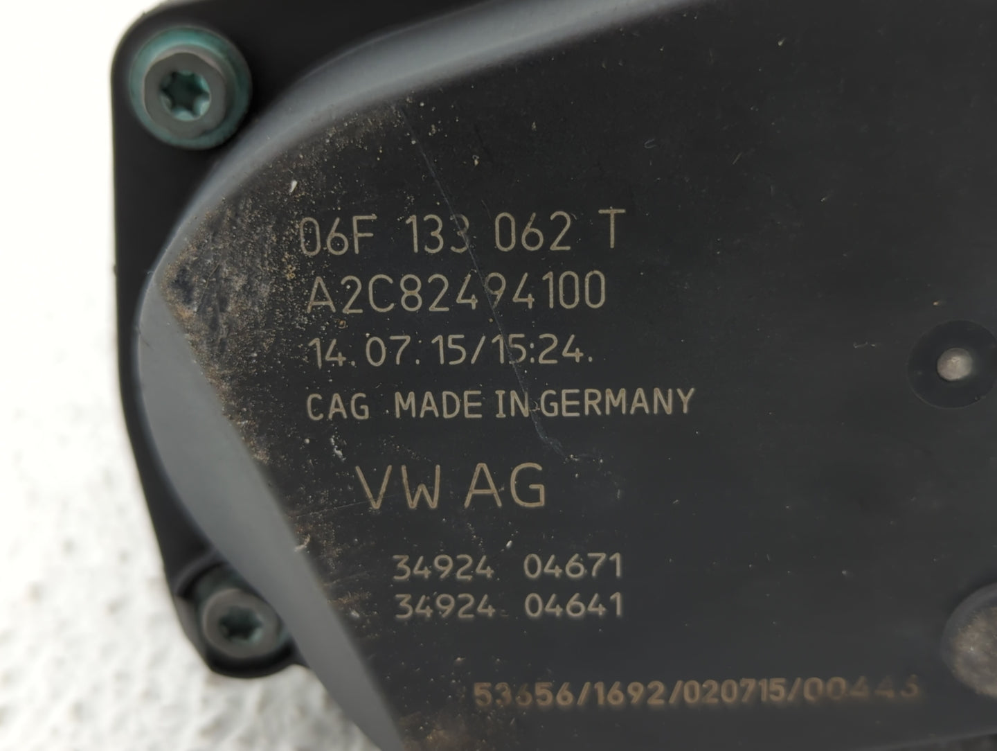 2006-2018 Audi A3 Throttle Body P/N:06F 133 062 T 06F 133 062 Q Fits OEM Used Auto Parts - Oemusedautoparts1.com