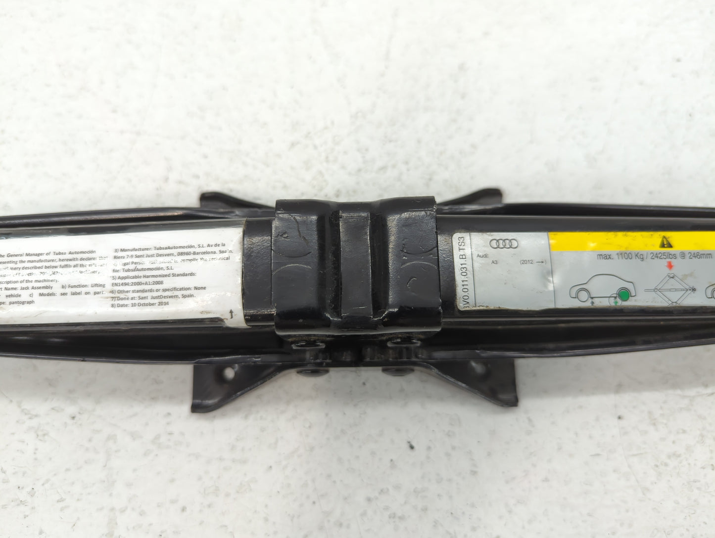 2016 Audi A3 Spare Scissor Car Jack 626332 - Oemusedautoparts1.com