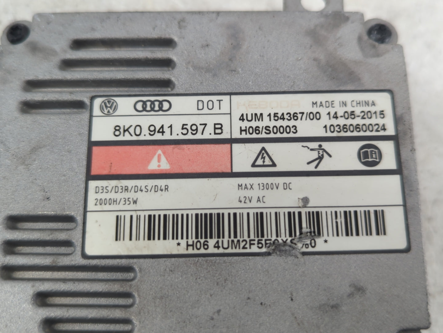 2015-2016 Audi A3 Headlight Ballast Head Light - Oemusedautoparts1.com