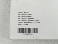 2016 Audi A3 Owners Manual Book Guide OEM Used Auto Parts - Oemusedautoparts1.com