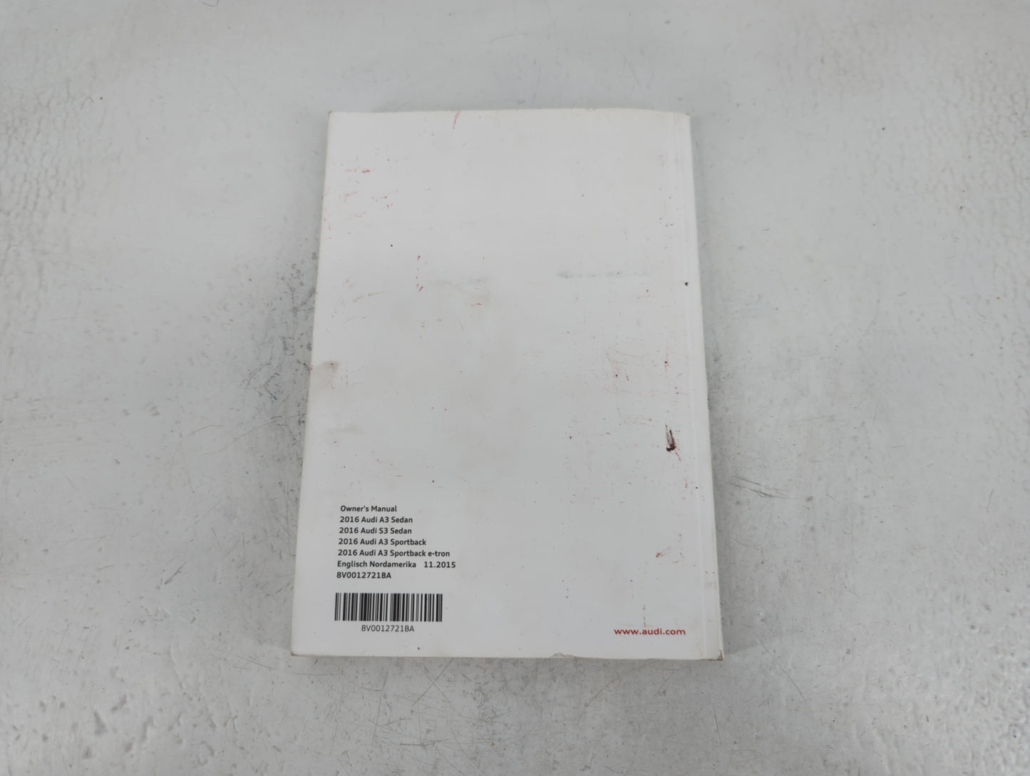 2016 Audi A3 Owners Manual Book Guide OEM Used Auto Parts - Oemusedautoparts1.com