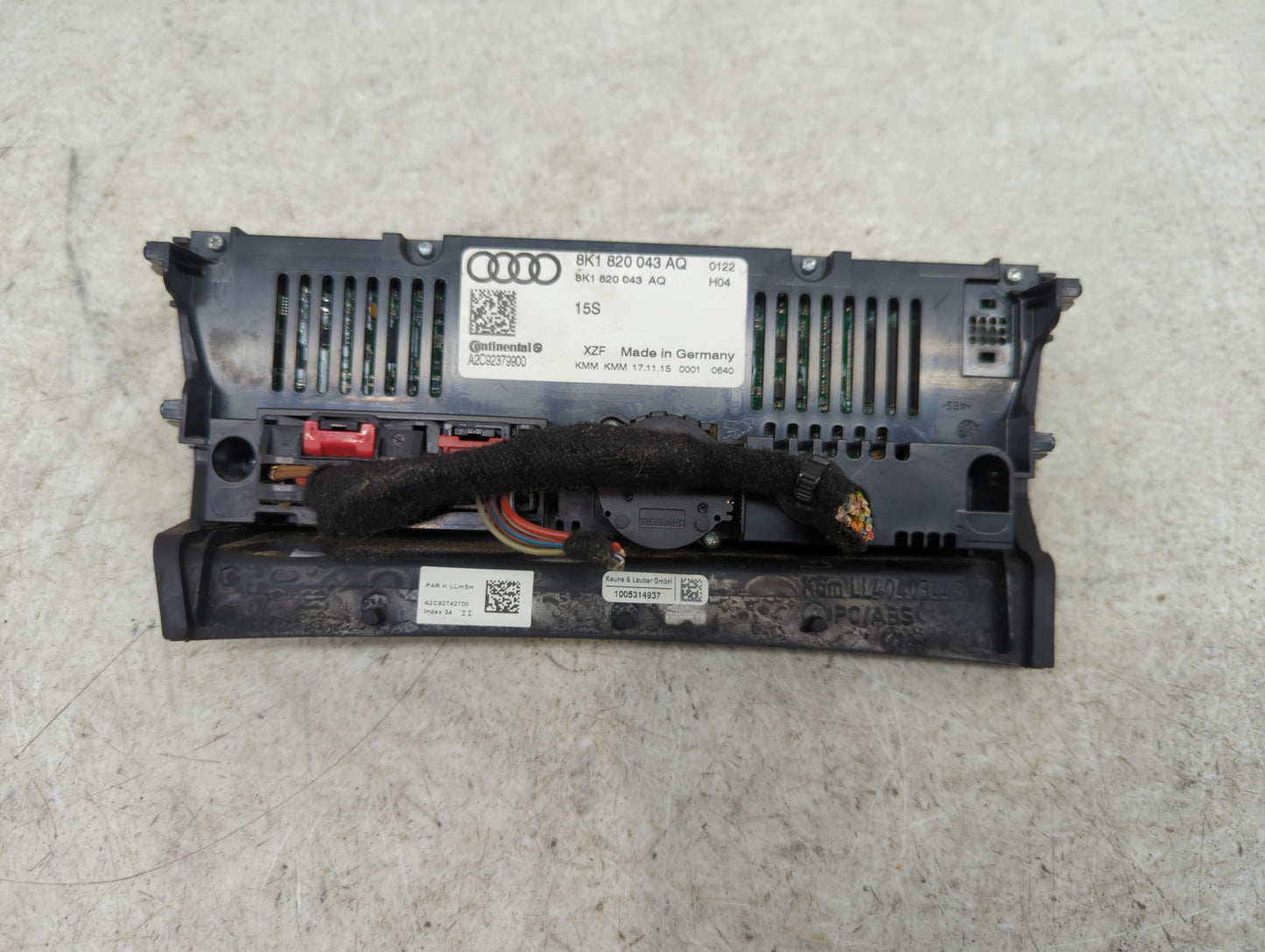 2013-2016 Audi A4 Climate Control Module Temperature AC/Heater Replacement P/N:8K1 820 043 AQ Fits Fits 2013 2014 2015 2016 