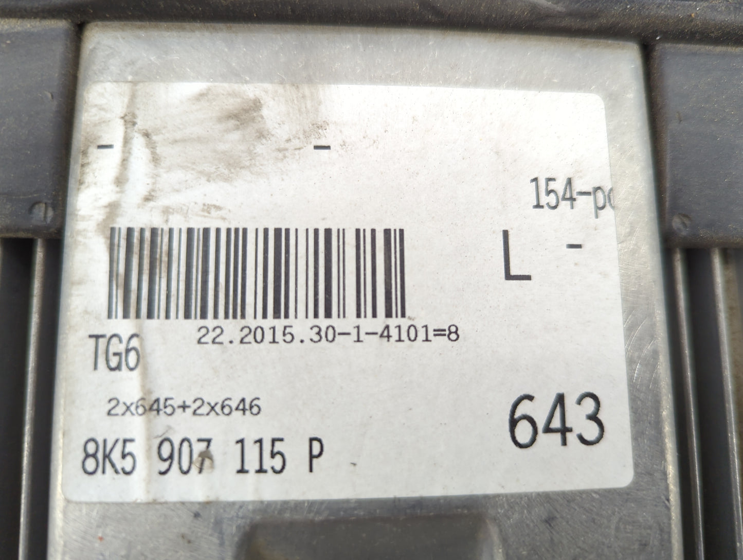 2016 Audi A4 PCM Engine Control Computer ECU ECM PCU OEM P/N:8K5 907 115 P 8K0 907 379 A Fits OEM Used Auto Parts - Oemuseda