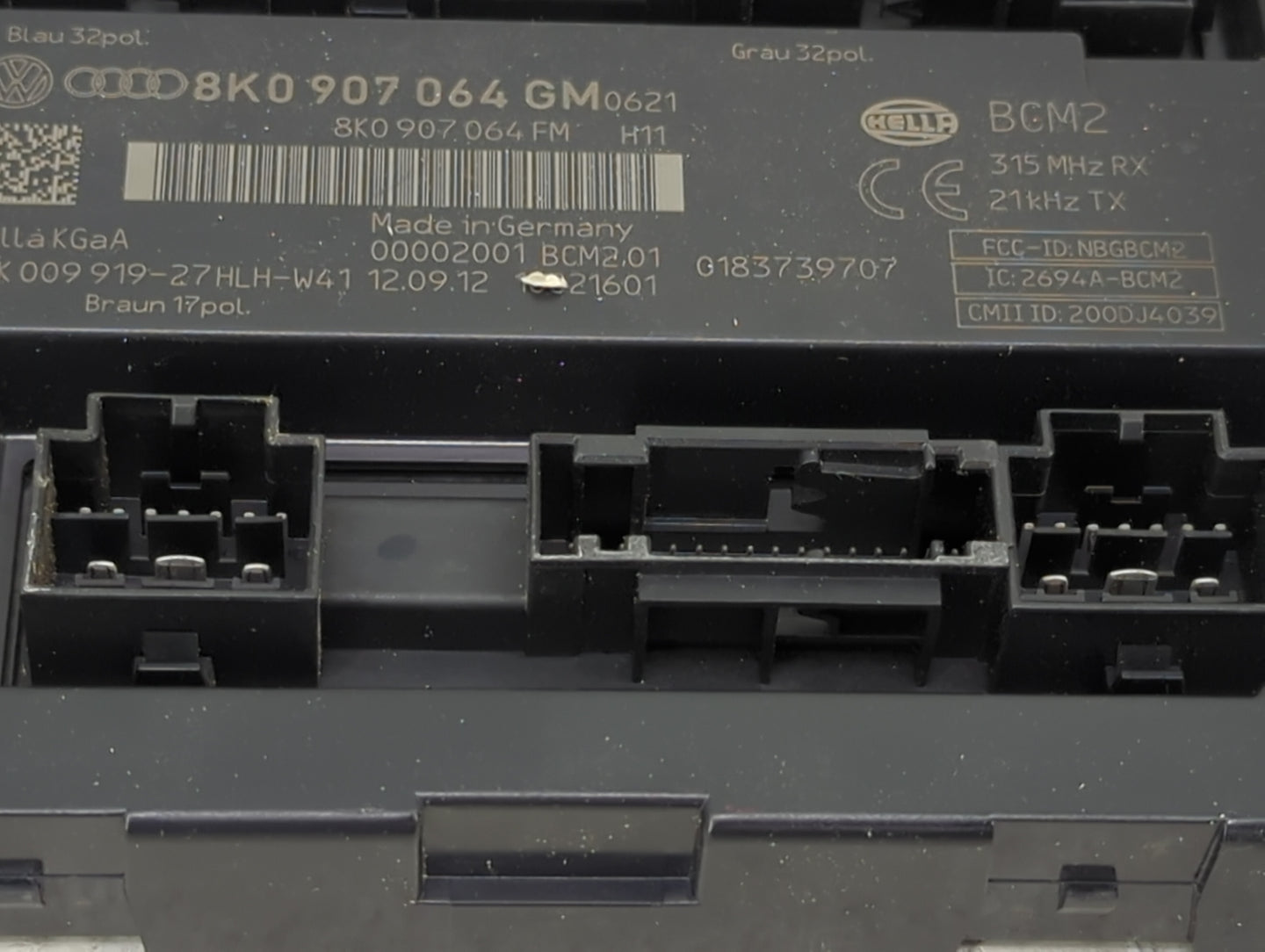 2013-2016 Audi A4 Body Control Module Bcm Inner Cabin Fuse Box - Oemusedautoparts1.com