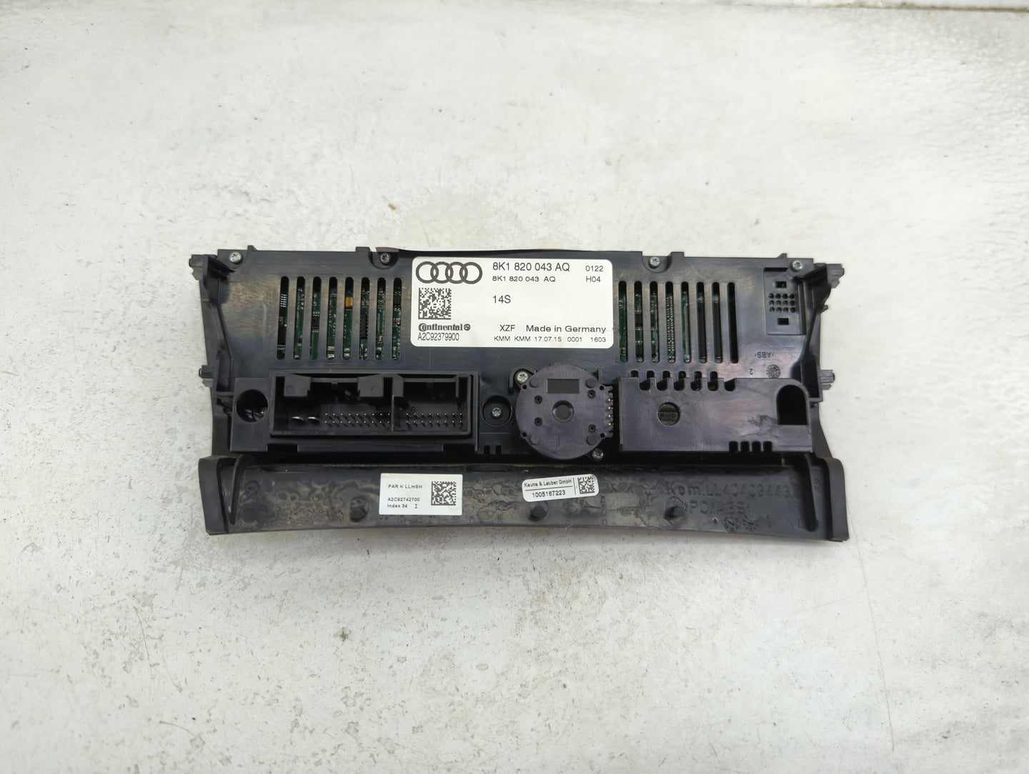 2013-2016 Audi A4 Climate Control Module Temperature AC/Heater Replacement P/N:8K1 820 043 AQ Fits Fits 2013 2014 2015 2016 