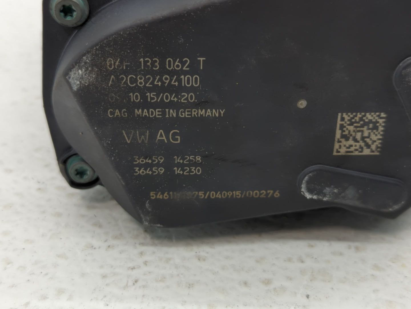 2005-2016 Audi A4 Throttle Body P/N:06F 133 062 T 06F 133 062 Q Fits OEM Used Auto Parts - Oemusedautoparts1.com