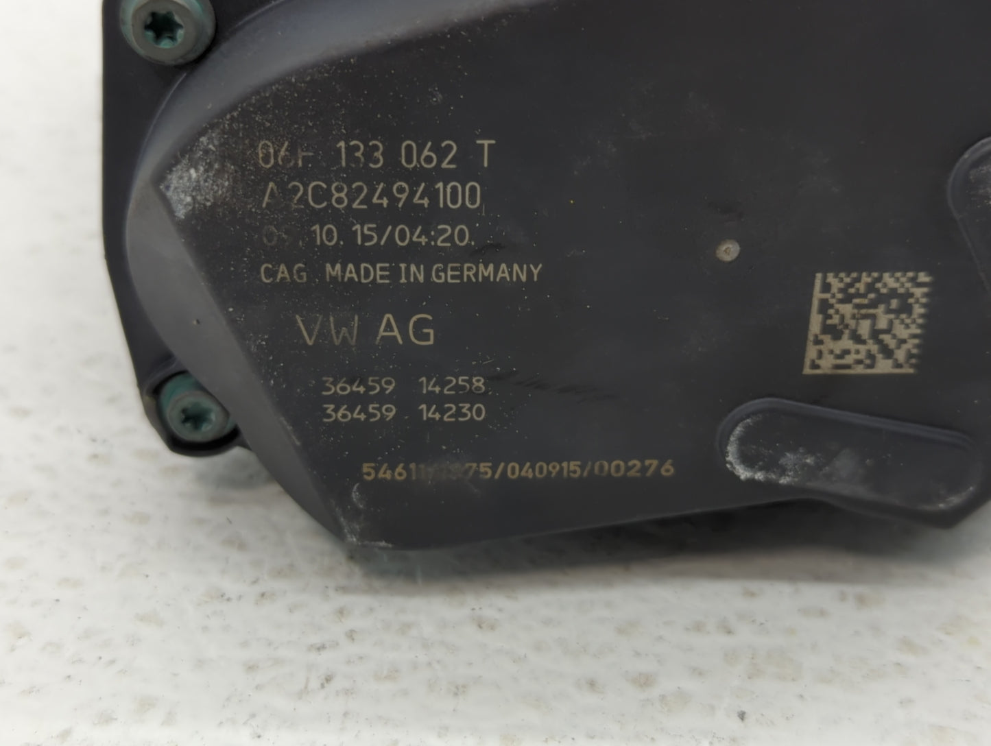 2005-2016 Audi A4 Throttle Body P/N:06F 133 062 T 06F 133 062 Q Fits OEM Used Auto Parts - Oemusedautoparts1.com
