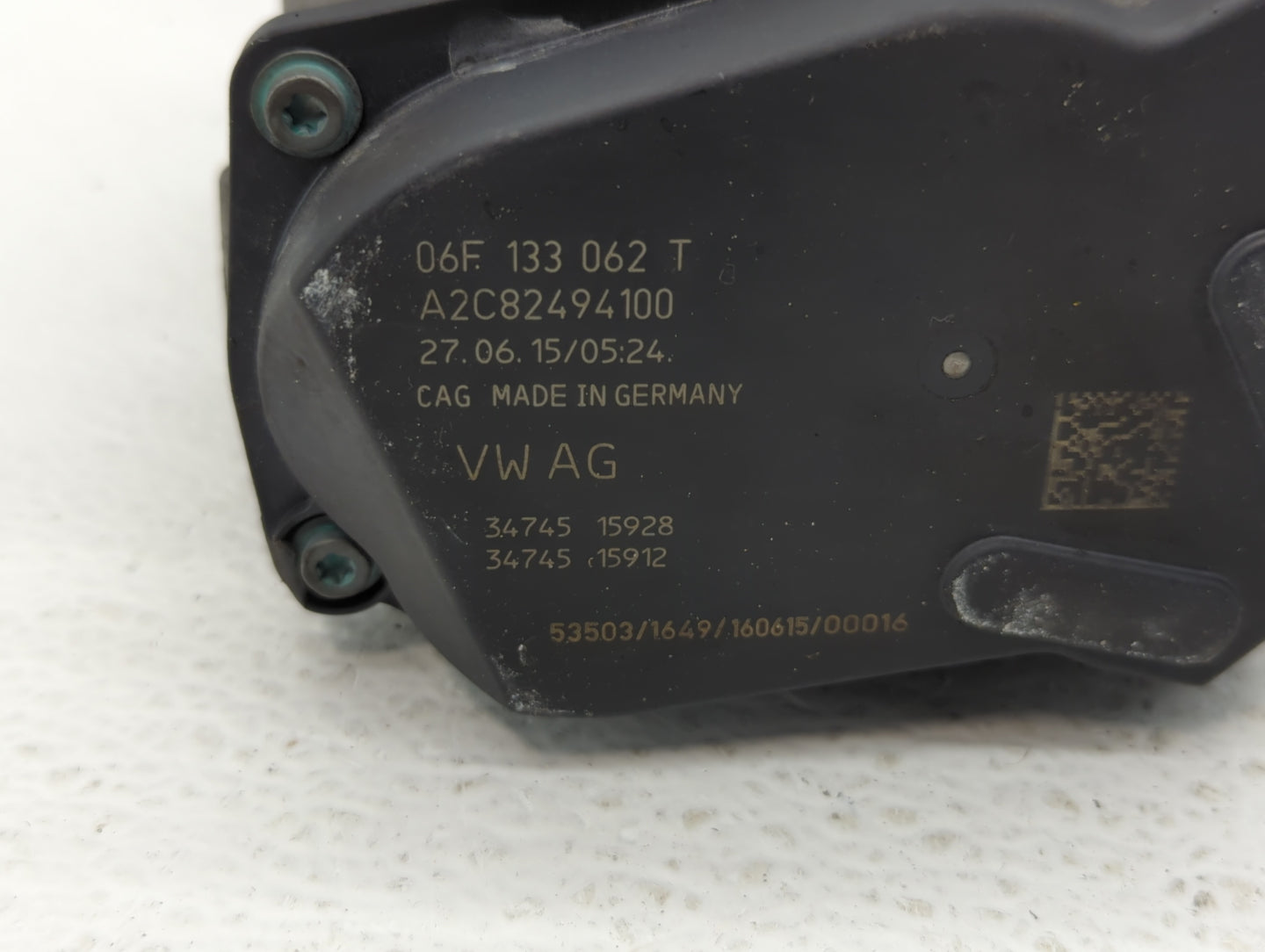 2005-2016 Audi A4 Throttle Body P/N:06F 133 062 T 06F 133 062 Q Fits OEM Used Auto Parts - Oemusedautoparts1.com