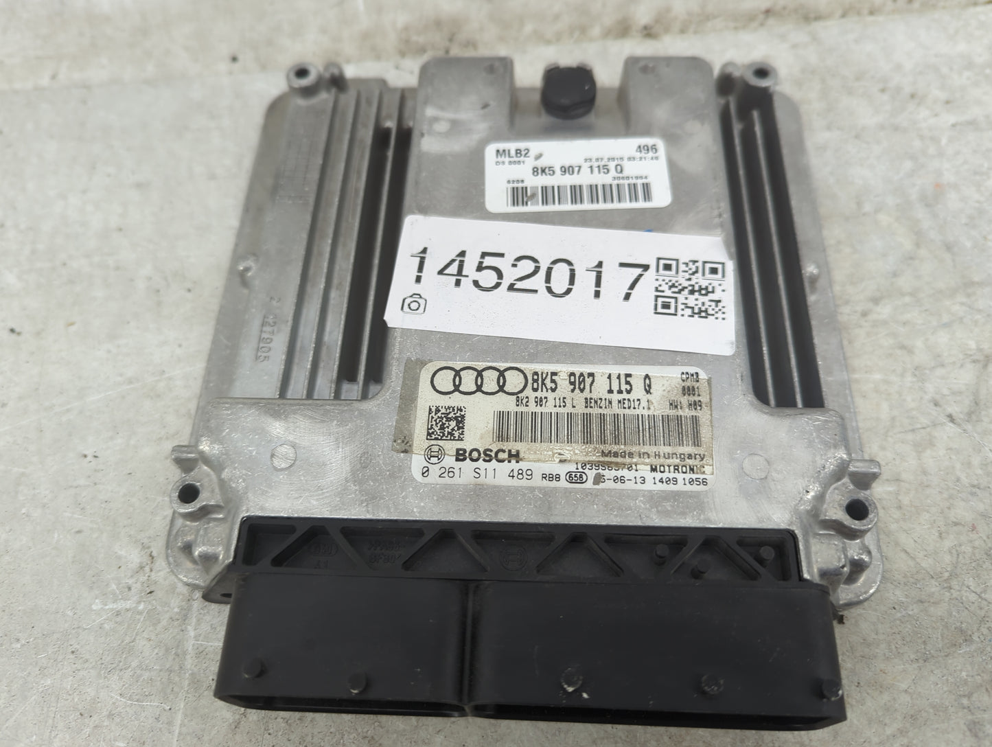 2016-2017 Audi A5 PCM Engine Control Computer ECU ECM PCU OEM P/N:8K5 907 115 Q 8K2 907 115 L, 0 261 S11 489 Fits Fits 2016 