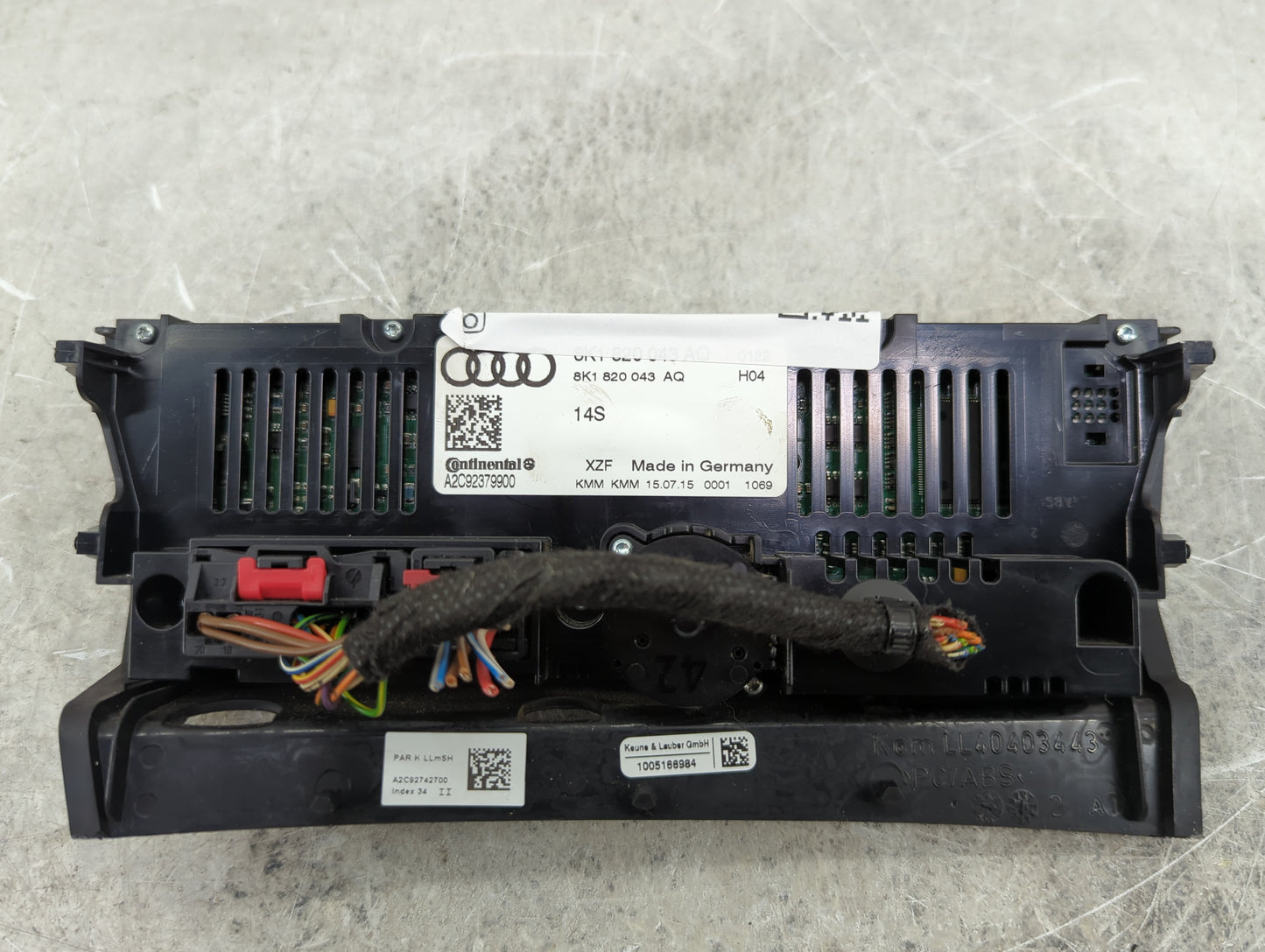 2014-2017 Audi A5 Climate Control Module Temperature AC/Heater Replacement P/N:8K1820043AQ A2C92379900 Fits OEM Used Auto Pa