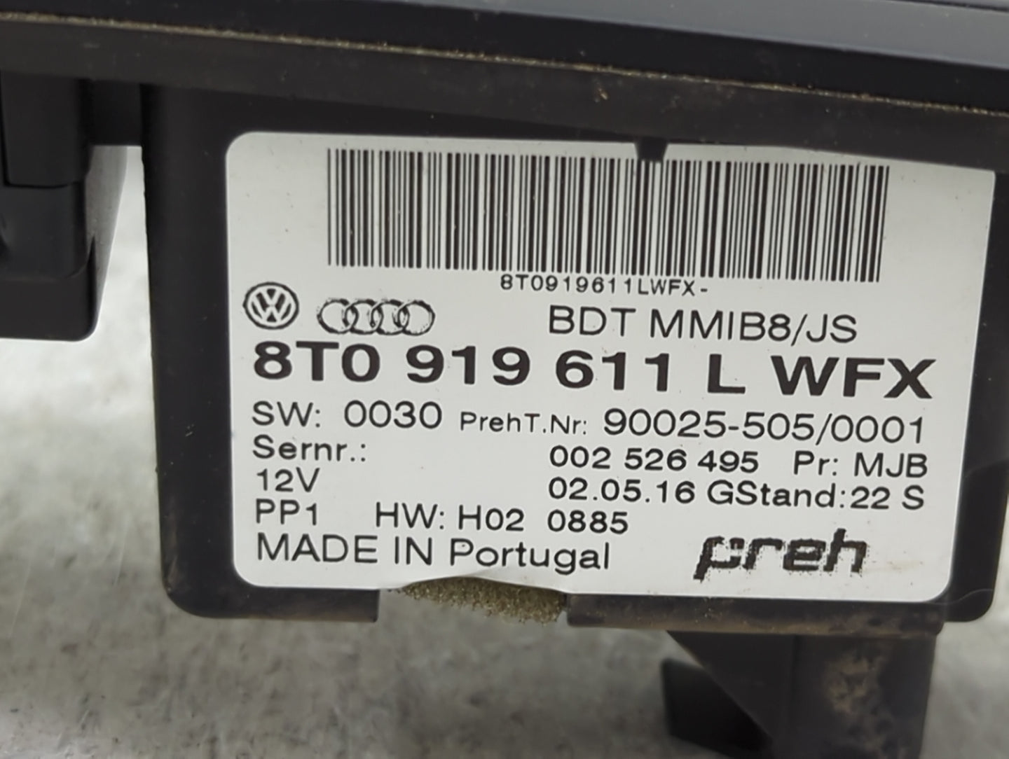 2013-2017 Audi A5 Radio AM FM Cd Player Receiver Replacement P/N:90025-505 8T0 919 611 L Fits Fits 2013 2014 2015 2016 2017 