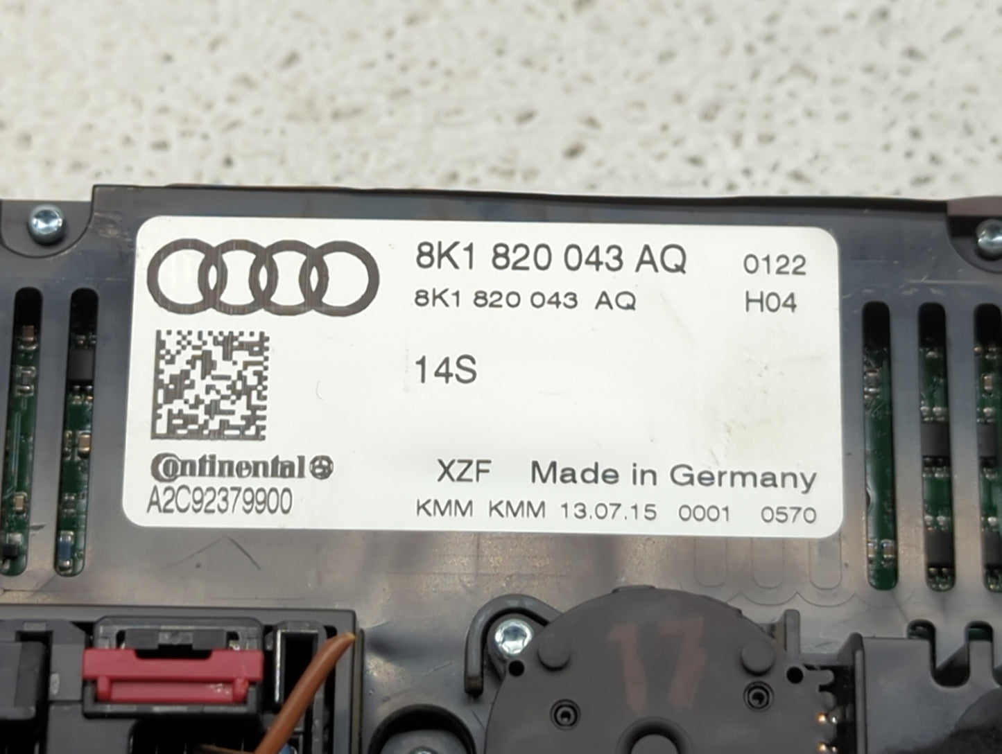 2014-2017 Audi A5 Climate Control Module Temperature AC/Heater Replacement P/N:8K1 820 043 AQ Fits Fits 2013 2014 2015 2016 