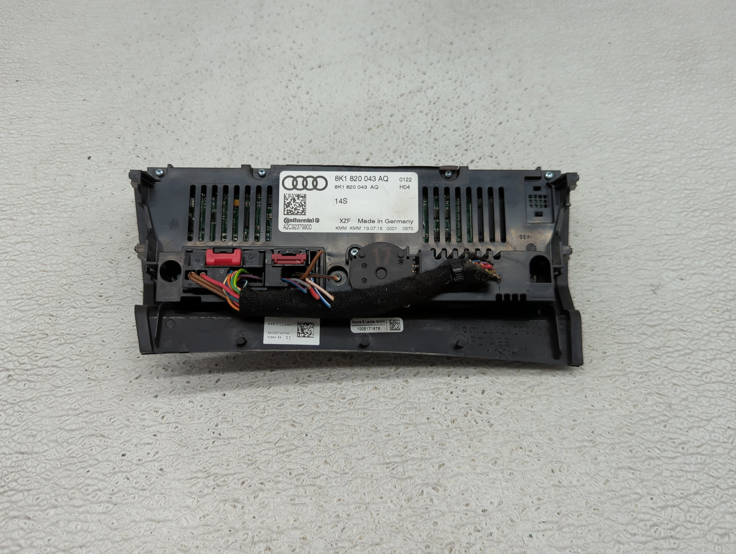 2014-2017 Audi A5 Climate Control Module Temperature AC/Heater Replacement P/N:8K1 820 043 AQ Fits Fits 2013 2014 2015 2016 