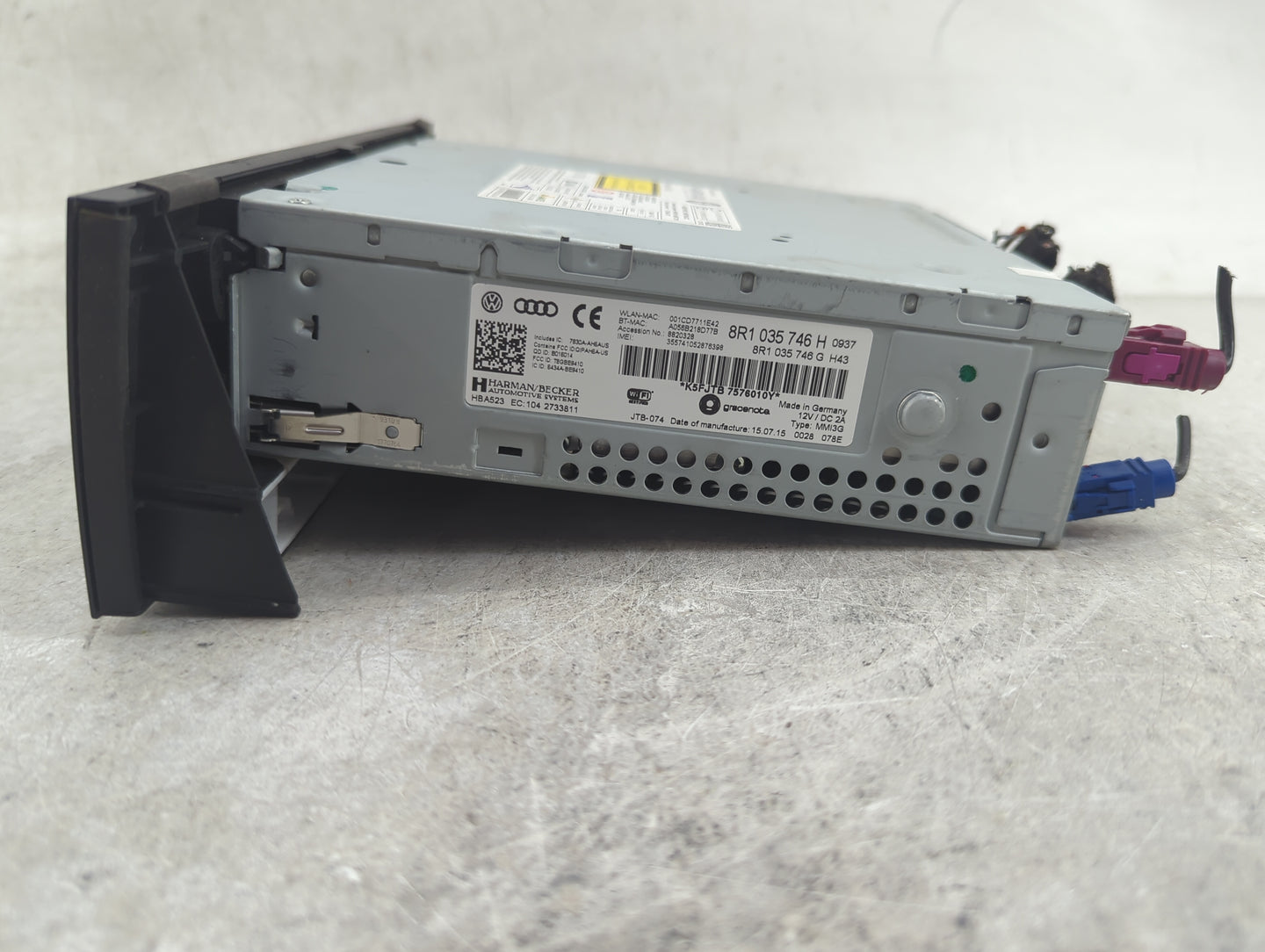 2016 Audi A5 Radio AM FM Cd Player Receiver Replacement P/N:8R1035746H 8R1035746G Fits OEM Used Auto Parts - Oemusedautopart