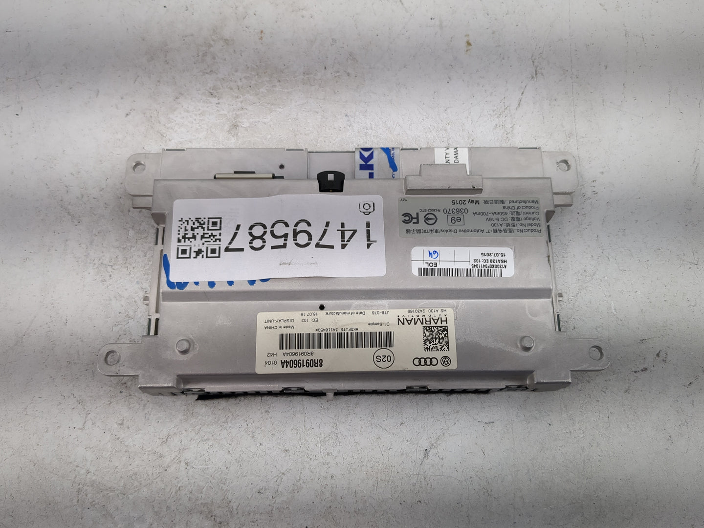 2013-2016 Audi A5 Information Display Screen 1479587 - Oemusedautoparts1.com
