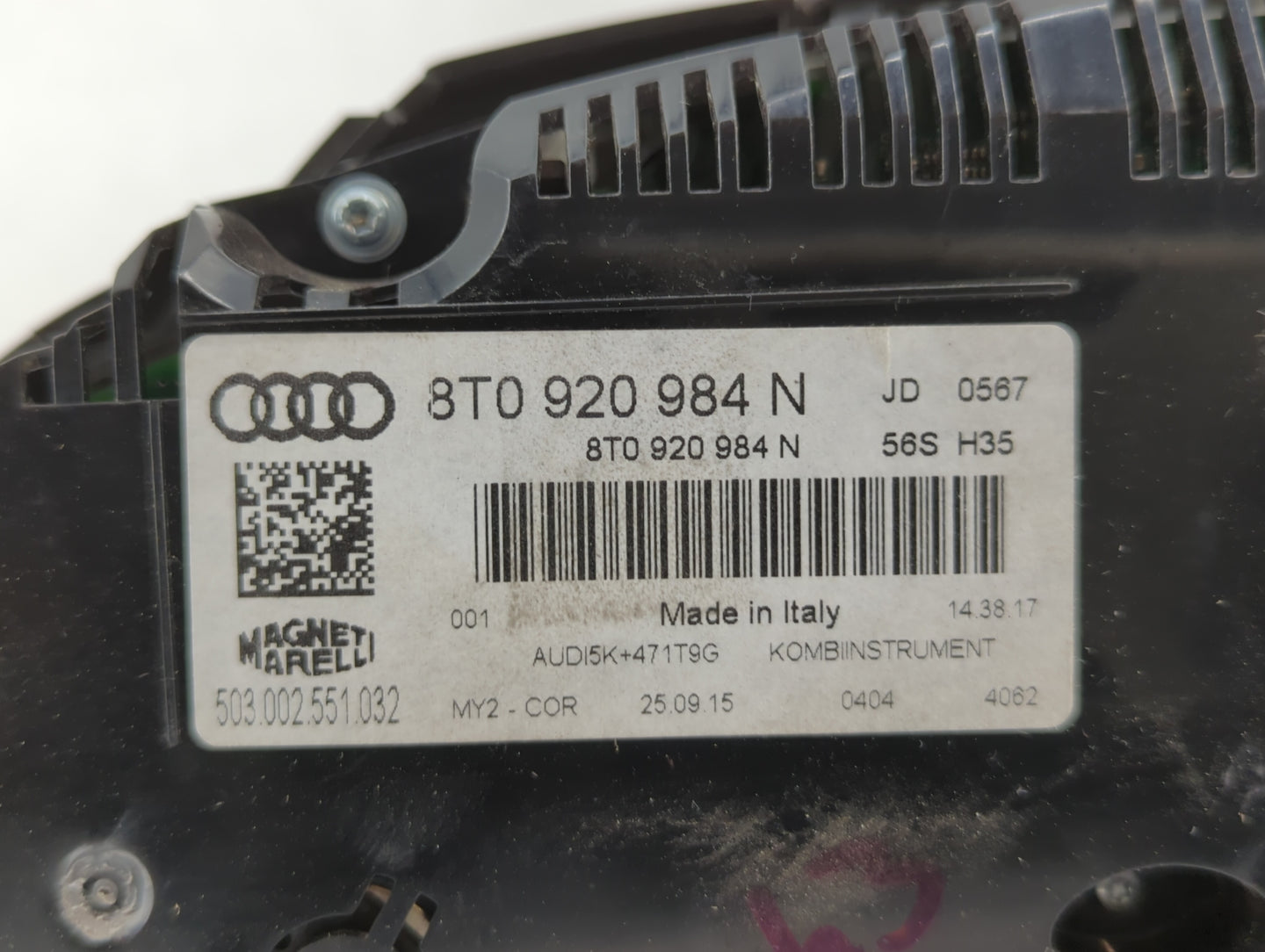 2014-2017 Audi A5 Instrument Cluster Speedometer Gauges P/N:8T0920984N 8T0 920 984 N Fits Fits 2014 2015 2016 2017 OEM Used 