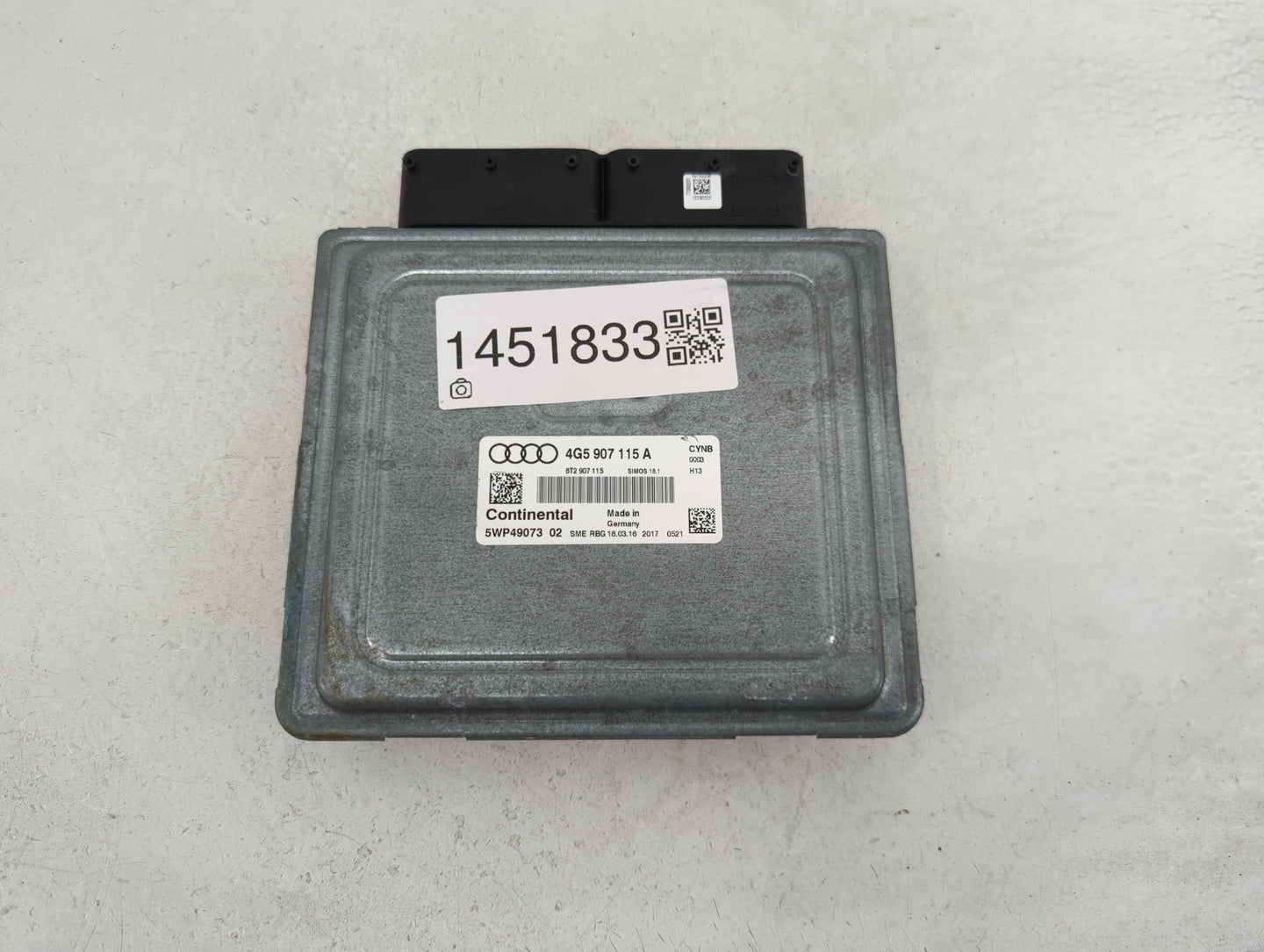 2016 Audi A6 PCM Engine Control Computer ECU ECM PCU OEM P/N:4G5 907 115 A Fits OEM Used Auto Parts - Oemusedautoparts1.com